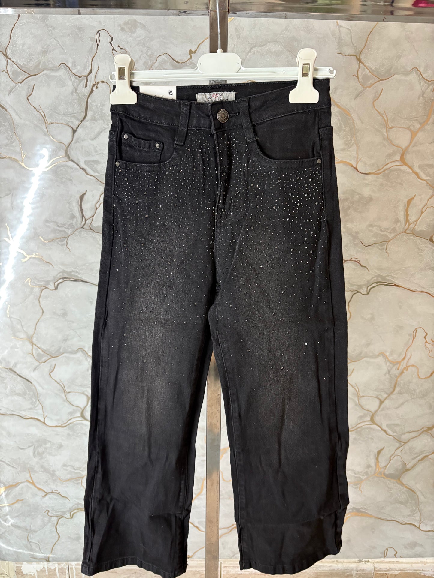 Jeans Swarovski (Nero sfumato)
