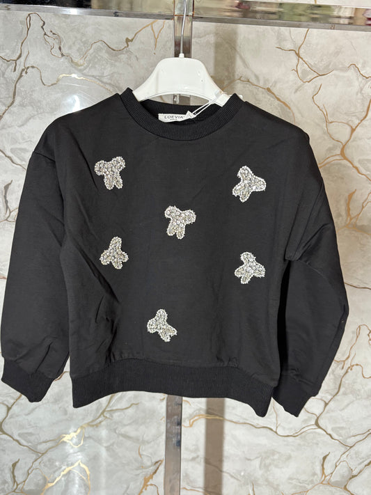 Felpa fiocco gioiello